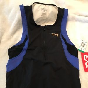 TYR Male Competitior Singlet Blk/Blue